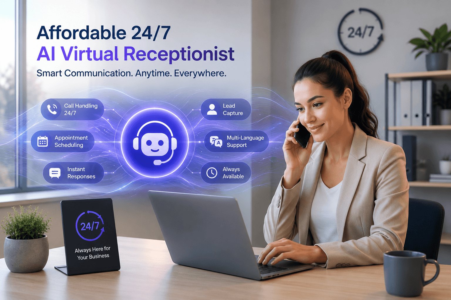 Affordable 24/7 AI Virtual Receptionist